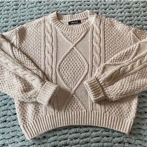 Cable knit sweater